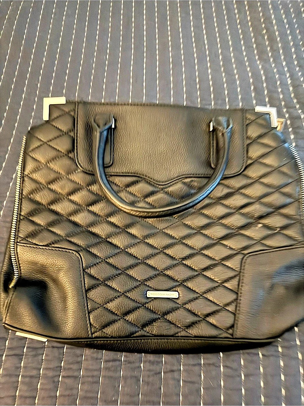 Rebecca Minkoff Regan Quilted Expandable Tote in Black
